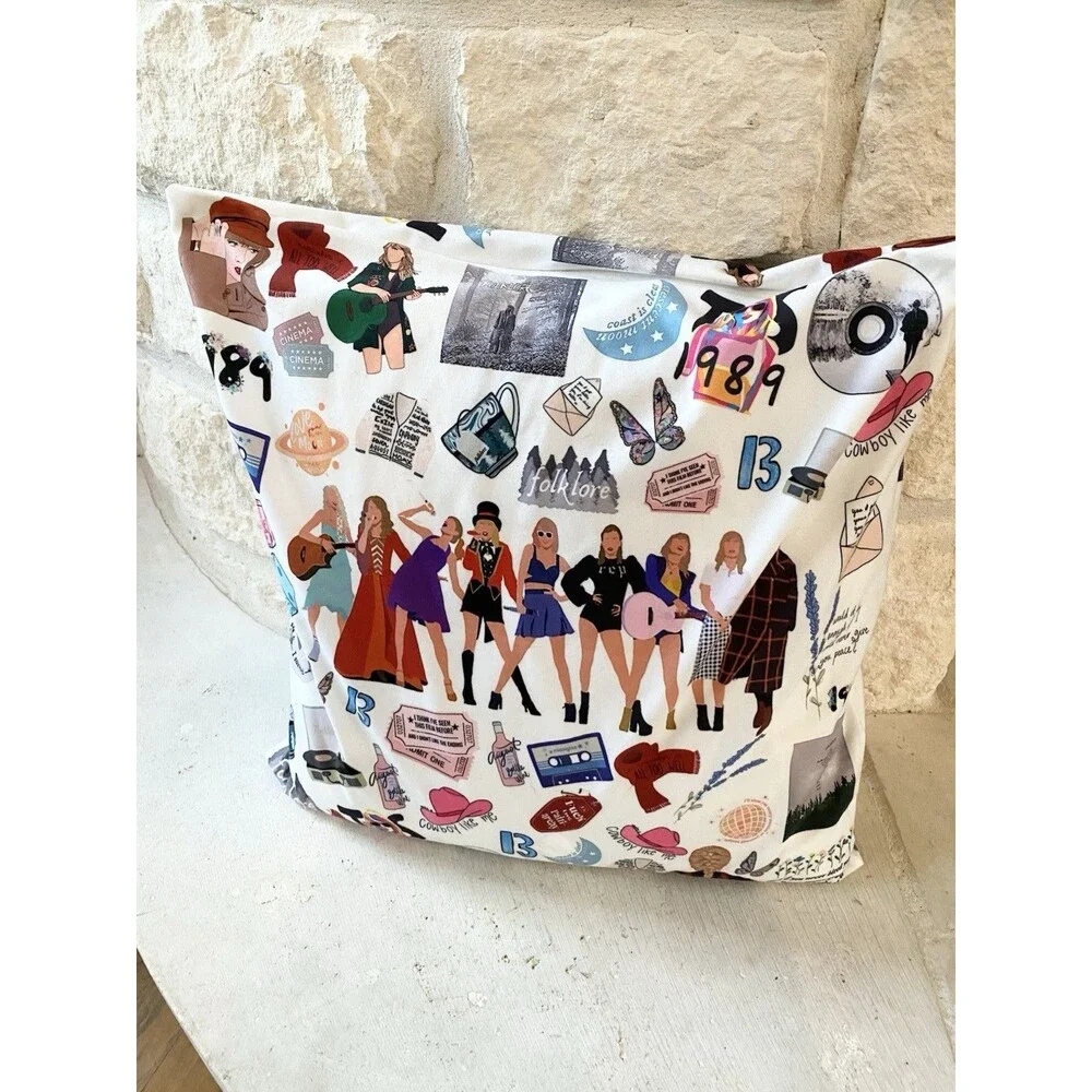 Taylor Swift Throw Pillow Dorm Bedroom 1989 Folklore‎ By Well Made